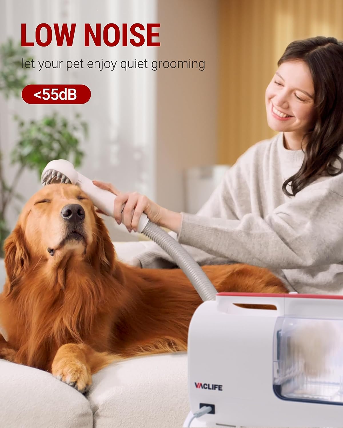 Pet Hair Vacuum and Dog Grooming Kit-0