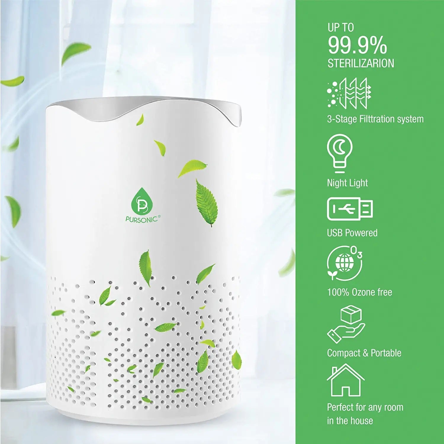 USB Powered True HEPA Air Purifier-3